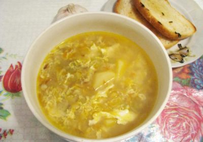 Яично-гороховый суп